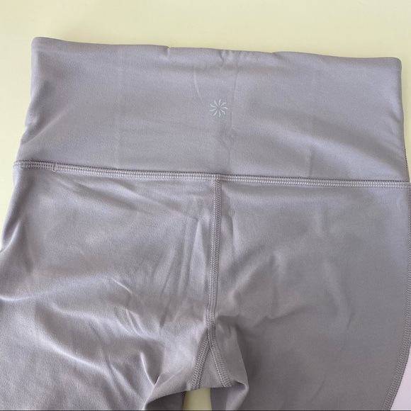 ATHLETA | Elation Asymmetrical 7/8 Tight in Powervita Colorblock Lilac Stone •XS - Picture 7 of 15